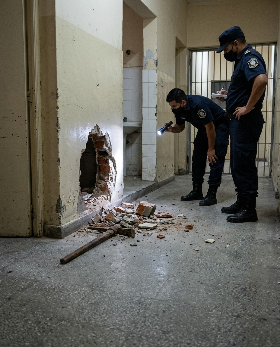 Seis escaparon por un boquete: cuatro condenas y siete policías imputados